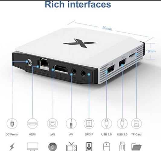 Android TV Box 4GB RAM 32GB, Smart TV Box Android 4K Ultra HD, 2.4G/5G